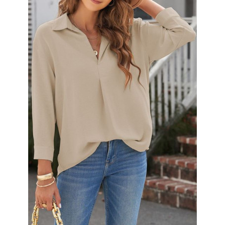 black henley womens blouse