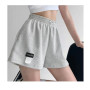 Women Shorts Summer High Elastic Lace Up Drawstring Wide Leg Sweat Short 3XL Oversized Sport Underpanties Girl Unbdeware Panties
