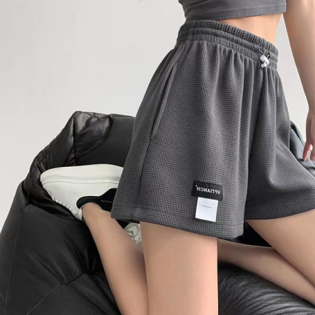 Women Shorts Summer High Elastic Lace Up Drawstring Wide Leg Sweat Short 3XL Oversized Sport Underpanties Girl Unbdeware Panties