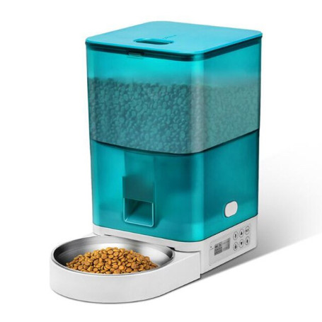 4 Liter Smart Cat Feeder Multicolor Automatic Pet Feeder Stainless Steel Bowl Dog Food Dispenser With Timing Cat Food Dispenser