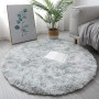Silver Bubble Kiss Thick Round Rug Carpets for Living Room Soft Home Decoration Bedroom Kid Room Plush Salon Thicker Pile Rug