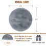 Silver Bubble Kiss Thick Round Rug Carpets for Living Room Soft Home Decoration Bedroom Kid Room Plush Salon Thicker Pile Rug