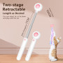 Cat Toys Cat Teaser Stick Freely Retractable and Replaceable Feather Toy Head Small and Flexible Cats Mint Pet Supplies