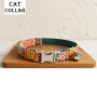 Cat Collar with Bell Bohemian style Engraving ID Tag Nameplate Kitten Collars Necklace Small Dogs Puppy Chihuahua Personalized