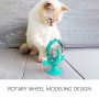 Windmill Cat Toys Turntable Teasing Cat leaking Food Puzzle Toy Relieve Boredom Rotating Kitty Interactive Training Pet Supplies