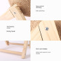 Cat Scratching Cat Toy Wooden Cat Scratching Claw Grinder Hand Wrapped Hemp Rope Cat Climbing Rack Durable Cat Scratch