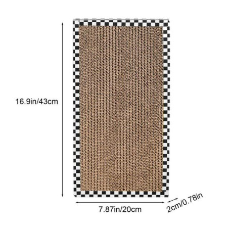 43x20cm Cat Scratching Board Corrugated Paper Cat Scratcher Mat Cat Floor Scratching Pad Rug Scratch Pad For Cat Grinding Claws