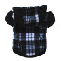 Dog Winter Coat Thicker Fleece Dog Hoodie Jacket Red and Black Plaid Pet Warm Outfit Windproof Vest Clothes For Small Puppy Dogs