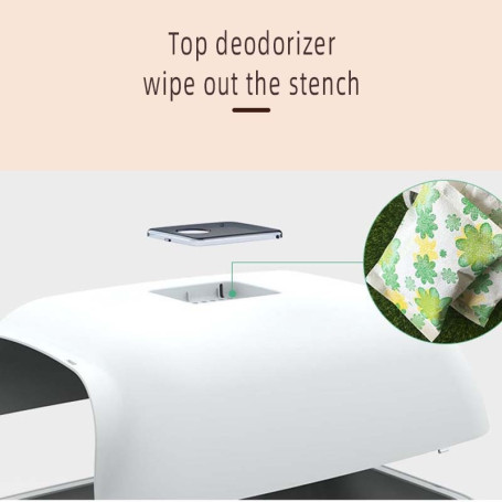 Cat Litter Box Fully Enclosed Spillproof Deodorant Cat Toilet Two-Way Shovel Large Capacity Cat Toilet Litter Box Closed Sandbox