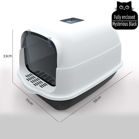 Cat Litter Box Fully Enclosed Spillproof Deodorant Cat Toilet Two-Way Shovel Large Capacity Cat Toilet Litter Box Closed Sandbox