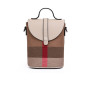 Mini Lattice Canvas Crossbody Ladies Bag Leather Zipper Mobile Phone Bag Fashion Handbag Women Casual Small Shoulder Bag