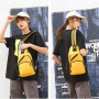 Fengdong fashion Yellow small crossbody bags for women messenger bags sling chest bag female mini travel sport shoulder bag pack