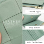SC Fashion Woven Genuine Leather Women Short Wallet Functional Bifold Coin Purse Money Bags Female Chic Small Multi Card Holders