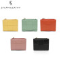 SC Fashion Woven Genuine Leather Women Short Wallet Functional Bifold Coin Purse Money Bags Female Chic Small Multi Card Holders