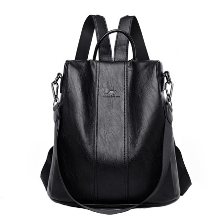 Anti-theft leather backpack women vintage shoulder bag ladies high capacity travel backpack school bags girls mochila feminina