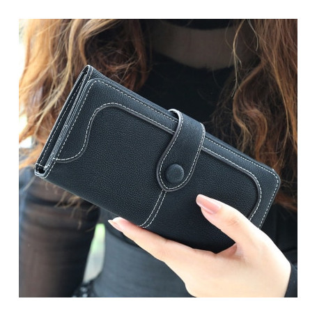 Many Departments Faux Suede Long Wallet Women Matte Leather Lady Purse High Quality Female Wallets Card Holder Clutch Carteras
