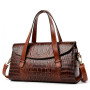 High Quality Crocodile Luxury Leather Handbags Women Bags Designer Vintage Alligator Satchel Tote Lady Shoulder Bag for Women