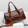 High Quality Crocodile Luxury Leather Handbags Women Bags Designer Vintage Alligator Satchel Tote Lady Shoulder Bag for Women