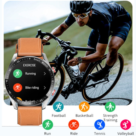 ChiBear New Smart Watch AMOLED ECG+PPG Men Business Watch Sport Fitness Tracker IP67 Waterproof SmartWatch Men Bluetooth call