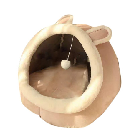 Warm Cats Bed Cute Cats House Kitten Lounger Cushion for Small Pet Sleep Tent Washable Cats Sleeping Bag Soft(S)