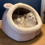 Warm Cats Bed Cute Cats House Kitten Lounger Cushion for Small Pet Sleep Tent Washable Cats Sleeping Bag Soft(S)