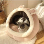 Warm Cats Bed Cute Cats House Kitten Lounger Cushion for Small Pet Sleep Tent Washable Cats Sleeping Bag Soft(S)
