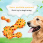 1PCS Orange Bone Shape Training Dog Voice Toy Dog Toy Squeak Pet Chew Bite Resistant Pet Training Accessories