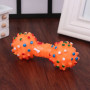 1PCS Orange Bone Shape Training Dog Voice Toy Dog Toy Squeak Pet Chew Bite Resistant Pet Training Accessories