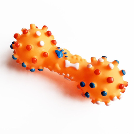 1PCS Orange Bone Shape Training Dog Voice Toy Dog Toy Squeak Pet Chew Bite Resistant Pet Training Accessories