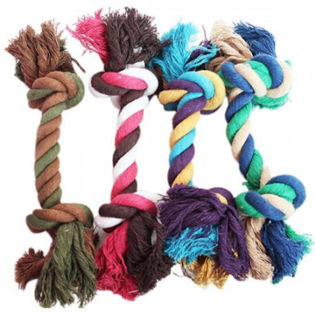 Pet Product New Pet Supplies Puppy Dog Cotton Linen Braided Bone Rope Clean Molar Chew Knot Play Toy Large Small Dog Toys