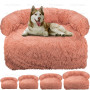 Large Dog Bed Sofa Fluffy Dogs Pet House Sofa Mat Long Plush Warm Kennel Pet Cat Puppy Cushion Washable Blanket Sofa Cover