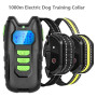1000m Electric Dog Training Collar With LCD Display Vibration Anti-Bark Control Rechargeable Remote Waterproof Collar For Dogs