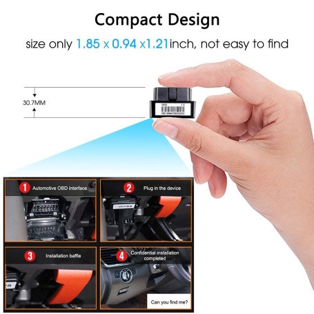 Mini Car GPS Tracker With Voice Monitoring Real-time Tracking Free Charging Multiple Alarms GPS Locator For Vehicles