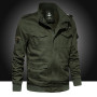Spring and winter new high-end fashion Air Force One large size coat pure cotton wash military wear epaulettes men's jacket