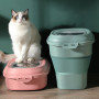 Foldable Pet Food Storage Containers Large Capacity Airtight Dog Cat Dry Food Storage Sealed Bucket Pet Accessories