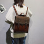 College Style Autumn And Winter Vintage Leather Backpack New All In One Korean Version Of High School Students Backp