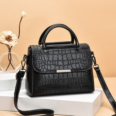 Leather Tote Bag For Women Winter Classic Vintage Shoulder Handbag Female Small Alligator Crossbody Top-handle
