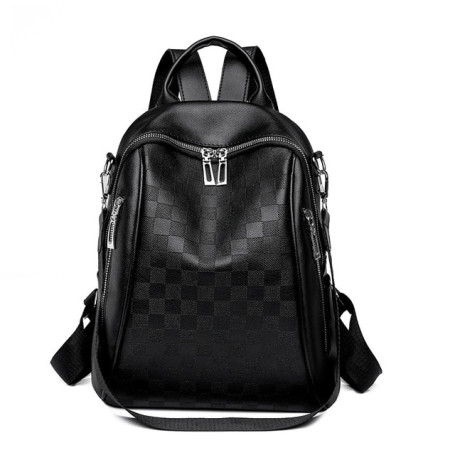 Fashion Ladies Backpack New Exquisite PU Leather Large Capacity Shoulder Bag Personalized Versatile Travel Bag