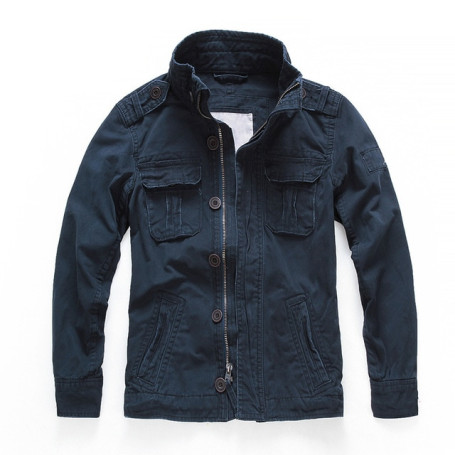 Cotton Mid-Length Plus Size Windproof Casual Hunting Jacket Spring and Autumn Mens Fashion Outdoor Multi-pocket Workwear Jacket