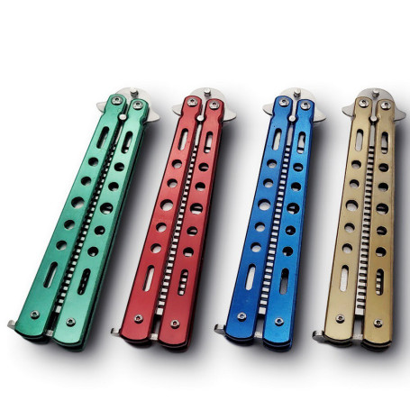 1PC Foldable Butterfly Knife Comb Stainless Steel Practice Training Comb Butterfly Comb Barber Hairdressing Comb Knife Brushes