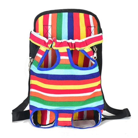 Rainbow Pet Dog Carrier Backpack Mesh Camouflage Outdoor Travel Products Breathable Shoulder Handle Bags for Small Dog Cats