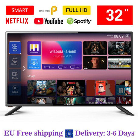 32" Inch Smart TV Android 9.0 Wifi TV 31"-39" Intellgent LED Television DVB-T2+C/S2 Ultra Thin From Poland Free Shipping