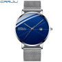 CRRJU New Watch for Men Ultra Thin Mesh Steel Luxury Date Wristwatch Sport Waterproof Men's Watch Gift for men Relogio Masculino