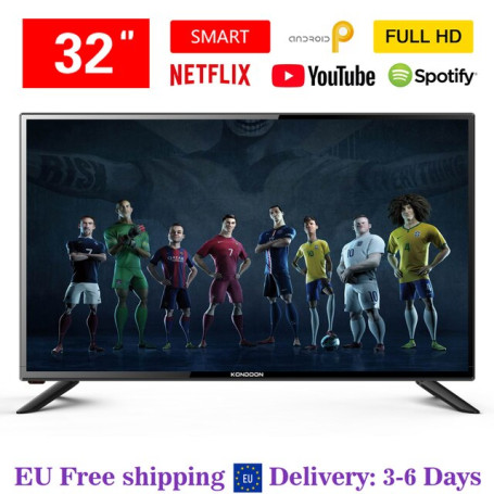 KONDOON Smart TV 32“ Inch Pulgadas Wifi  Android 11.0 LED Television Full HD Nextfile Screen Display TVS DVB-T/T2/S2 Google
