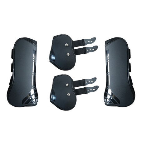 Guard Equestrian Farm Riding Protection Wrap PU Leather Front Hind Practical Adjustable Outdoor Horse Leg Boots Durable Training