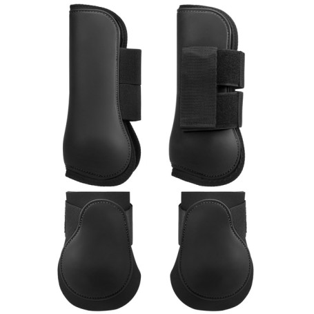 Adjustable Horse Leg Boots Set Equine Front Leg Guard Hind Boots Neoprene Horse Hock Protectors Equestrian Equipment