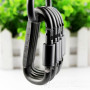 Tactical Steel D Keychain Shape Hook Buckle Clip Climbing Army Carabiner Hanging fit Outdoor Silver camping survival edc