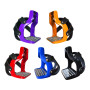 1 Pair Die-Cast Aluminum Saddle Stirrup Pedal Wear‑Resistant Comfortable Safe Horse Riding Equipment with Net Cover