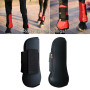 1 Pair Horse Support Boots, PU Secure Leg Protection Horse Tendon Boots Neoprene Soft Liner Equestrian Equipment