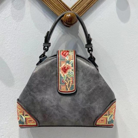 Retro Embroidery Luxury Handbags Women Bags Designer New Versatile Classic Chinese Style Lady Leather Tote Shoulder Bags